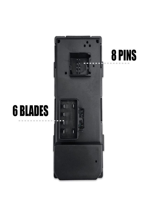 RLP مفتاح نافذة كهربائي رئيسي - جهة السائق - متوافق مع سيارات شيفروليه سيلفرادو (2007-2014)، وجي إم سي سييرا (2008-2011)، وإتش إتش آر (2009-2017)، وترافيرس. بديل للأرقام 25951963، 20945129، 25789692 - Image 4